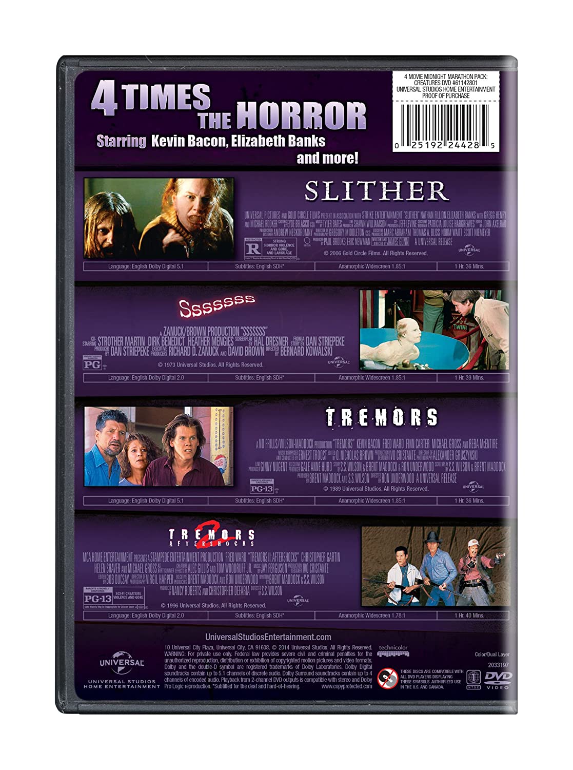 4-Movie Midnight Marathon: Creatures (DVD + Movie Cash) [DVD