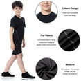 thumbnail image 6 of LANBAOSI 2 Pack Boys Athletic Athletic Dry Compression Short Sleeve T Shirts Size 14, 6 of 8