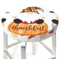 thumbnail image 3 of Picia Autumn Gnomes-1 Pattern Round Stool Covers Comfy Seat Covers Stretch Removable Washable Chair Slipcover Round Bar Chair Cushion Cover-13 inch, 3 of 7
