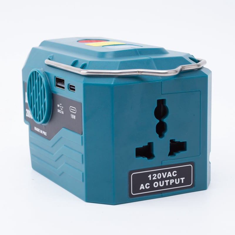 200W Power Inverter Generator for Ma*kita 18V Battery To 120V/220V AC Output USB and Type-C Adapter New