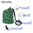 thumbnail image 3 of Vsdgher Christmas Pattern At Buffalo Plaid Print Canvas Backpack Travel Rucksack Unisex Knapsack 15.7/17.7Inch Laptop Backpack for Work,College-Medium, 3 of 5