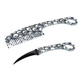 thumbnail image 1 of Stainless Steel Portable Comb Knife | Dual-Use Comb with Built-In Blade | Durable Multifunction Travel Tool | Easy to Clean | Outdoor Utility | 1 Piece | Compact Size, 1 of 6