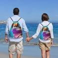 thumbnail image 5 of Sikiie Lizard With Sunglasses Colorful Drawstring Backpack Drawstring Bags, Draw String Back Bag for Sports, Gym, Travel, Swimming, Beach-Medium, 5 of 6