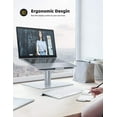 thumbnail image 3 of Swivel Laptop Stand, Laptop Riser - [360-Rotating] Ergonomic Aluminum Computer Desk Holder Compatible with MacBook, Air, Pro, Dell XPS, HP and More 10" - 17.3" Notebook - Sliver, 3 of 7