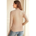 thumbnail image 4 of LAICAIW Hauts à Col Roulé pour Femmes Manches Longues Côtelés Légers Extensibles Chemises de Base, 4 of 4