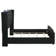 thumbnail image 6 of Coaster Lorient Queen LED Upholstered Velvet Wingback Bed in Black, 6 of 9