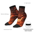 thumbnail image 6 of Pofeuu Magma Fire Black Dragon Print 30cm Socks, Adult Running Hiking Socks for Youth and Adult, 6 of 7