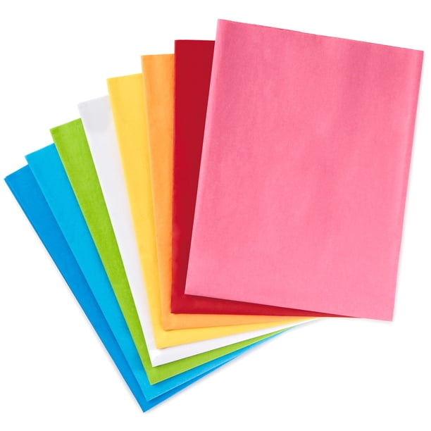Papel de seda Hallmark, 120 hojas, diseño clásico, arcoíris, 8 colores