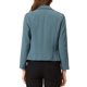 thumbnail image 3 of BLAZER CHIC para Mujeres Abierto Frontal Ropa de Trabajo Verano Chaqueta Corto Azul Gris Sólido 2XL, 3 of 6