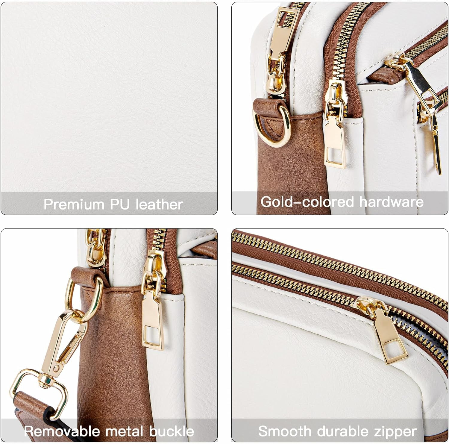 Crossbody Purse for Women Small Crossbody Bags Trendy Vegan Leather with Adjustable Shoulder Strap