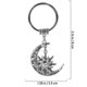 thumbnail image 4 of 2pcs Metal Key Chain Creative Sun Moon Key Chains Unique Design Key Rings, 4 of 4