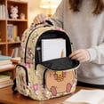 thumbnail image 5 of Xoenoiee Capybara Milk Tea Cherry Blossom Print Kids Backpack for Girls Elementary School Bookbag School Bag with Zippe Pocket Lightweight Rucksack Travel Daypack with Adjustable Straps, 5 of 7