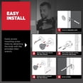 thumbnail image 3 of Perilla para puerta de privacidad interior con cerradura, manija de puerta para baño y recámara, perilla de puerta sin llave negro mate, rosa cuadrada, 3 of 7