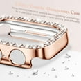 thumbnail image 3 of KOMI 4-Pack Bling Screen Protector for Apple Watch Series 9 8 7 41mm Case, Women Glitter Diamond Rhinestone Bumper Cover for iWatch Accessories 41 mm, 3 of 7