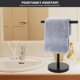 thumbnail image 5 of Soporte para toallas de mano de baño en forma de T, toallero de mano independiente de acero inoxidable con base pesada, para baño, cocina y encimera, negro mate,Black-2 Pack, 5 of 12