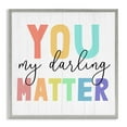 thumbnail image 3 of Stupell Industries You Darling Matter Rainbow Letters Striped Background,24 x 24, Design by Daphne Polselli, 3 of 5
