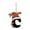 C, variant on JIhuahe 26 Letters Christmas Tree Ornament DIY Alphabet Pendant, Black Deer Antler Design 2D Flat Decoration, Christmas Atmosphere Decor,J