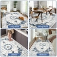 thumbnail image 2 of Meafeng 2.6' x 3.9' Area Rugs (3x4), Washable Vintage Rugs for Living Room Bedroom, Low Pile Non-Slip Carpet, Blue, 2 of 7