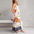 thumbnail image 3 of Promotional activities!New Sexy Women's Suspender Positioning Printed Sleeveless Strappy Dress With Large Hem, 3 of 6