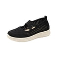 thumbnail image 2 of Willtoo Womens Knit Mary Jane Slip On Shoes Breathable Mesh Casual Flats Comfortable Lightweight Walking Shoes, 2 of 5