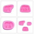 thumbnail image 3 of Silicone Molds Elephant Shape Silicone Mould Used For Making Cake Decoration Handmade Biscuits 3 Types Pink,Pink, 3 of 4