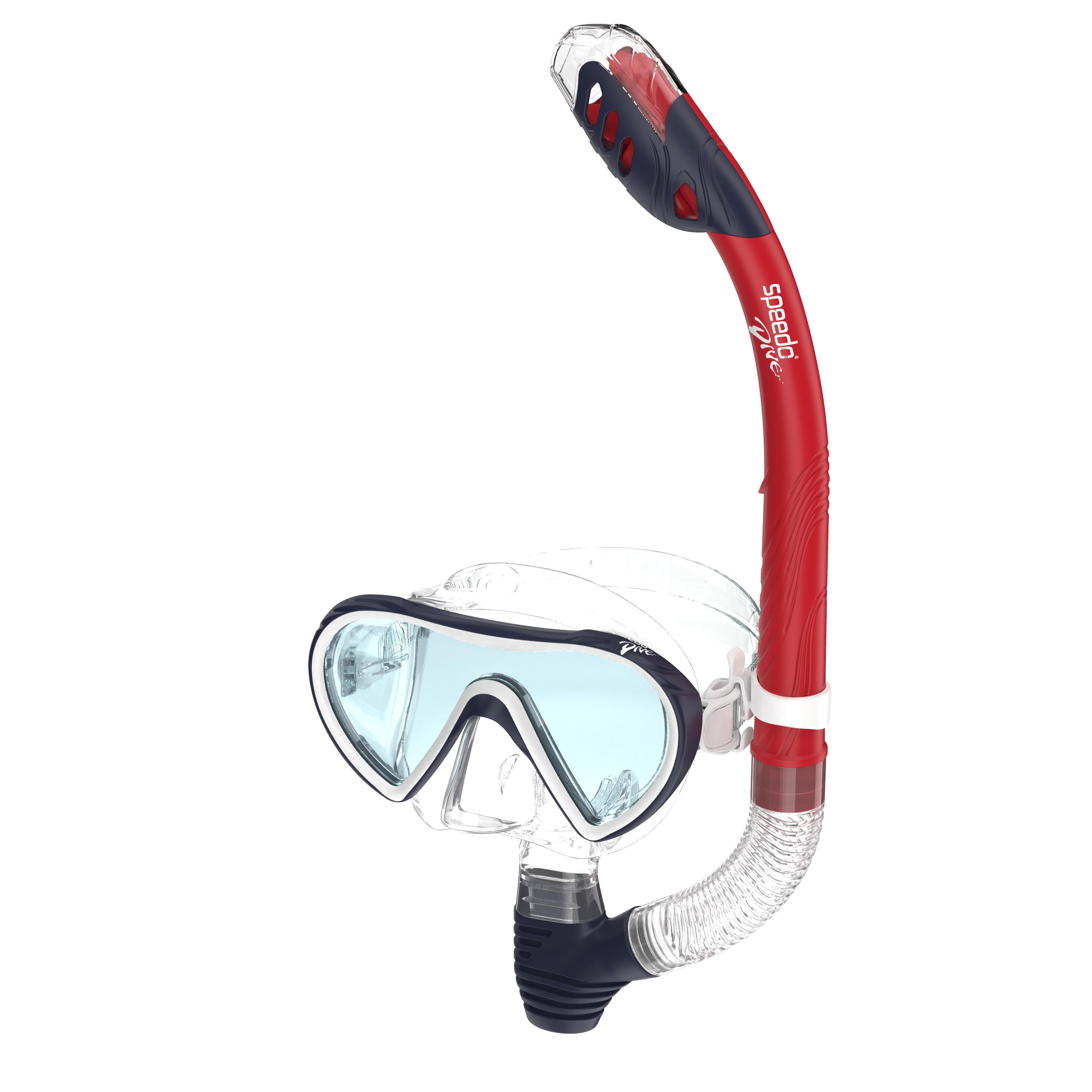 (2 pack) Speedo Adult Horizon Swim Mask and Snorkel Set with Anti‑Fog and UV Protection, Ages 12+