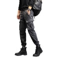 thumbnail image 5 of Liacowi Men Juniors Cargo Pants Oversized Casual Drawstring Pants Streetwear Long Cargo Trousers with Pockets, 5 of 7