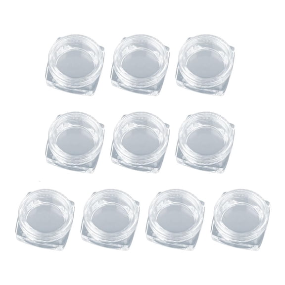 1/10pcs 3g Empty Clear Cosmetic Jars Square Makeup Container Lip Balm Lotion Bottles Vials Cream Pots Gel Box