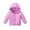 Purple, variant on Busydd Girls Winter Coat 4-14 Years Unisex Solid Color Kids Puffer Jacket Fashion Warm Long Sleeve Boys Winter Coats Zip Hooded Teen Winter Jacket with Pockets 5 Years