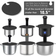 thumbnail image 4 of 1Pcs Silicone Lids - Fits Up to 10.5Inch Stock Pots - Compatible for Anova Culinary Sous Vide Precision Cookers Gray,1 x Silicone Lid,Gray, 4 of 7