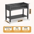 thumbnail image 3 of Raised Garden Bed with Legs   Large Planter Box  with Water Storage for Vegetable Flower Herb Outdoors  Patio, 3 of 13