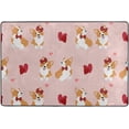thumbnail image 4 of SKYSONIC 36x24in Cute Corgis Dog Area Rug, Valentine's Day Animal Floor Carpet for Indoor Living Dining Room Bedroom, 4 of 7