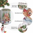 thumbnail image 6 of Christmas Shower Curtain, Winter Xmas Tree Gingerbread Dogs Red Truck Grey Waterproof Fabric Shower Curtains with 12 Hooks, Bathroom Curtain Set for Bathroom Accessories Decor, 36 x 78 Inches, 6 of 9