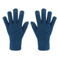 thumbnail image 2 of MRULIC Gloves Mittens Non-slip Touchscreen Gloves Women Winter Knitted Warm Gloves Women Blue + One size, 2 of 4