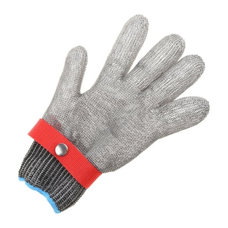 Cut Resistant Stainless Steel Working Gloves Metal Mesh Anti Cutting Butcher Kitchen Outdoor Fishing Protection Mittens Apply To Wood Carving Carpentry And Knife Working High Protection
