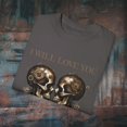 thumbnail image 2 of I WILL LOVE YOU UNTIL THE END OF TIME Romantic Skulls Unisex T-shirt, 2 of 10