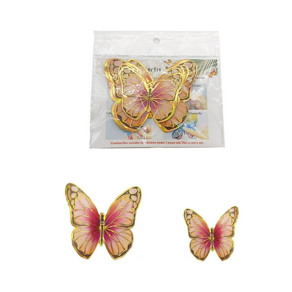 Nmdmisc 3D Butterfly Wall Decor 12 PCS,Butterfly Decorations for Birthday Party Cake Decorations,Removable Butterfly Wall Decor Stickers for Baby Shower Decals