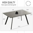 thumbnail image 4 of 59 inch Dining Table, Wood Rectangle Kitchen Table (1 Table), 4 of 6