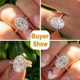 thumbnail image 3 of Flydeer 3 CT Oval Cut Engagement Ring Wedding Ring Anniversary Ring Hidden Halo Ring Proposal Ring for Girlfriend Size 5, 3 of 7