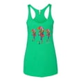 thumbnail image 2 of Wild Bobby, Colorful Rainbow Seahorses Animal Lover Tri-Blend Racerback Tank Top, Envy, Medium, 2 of 3