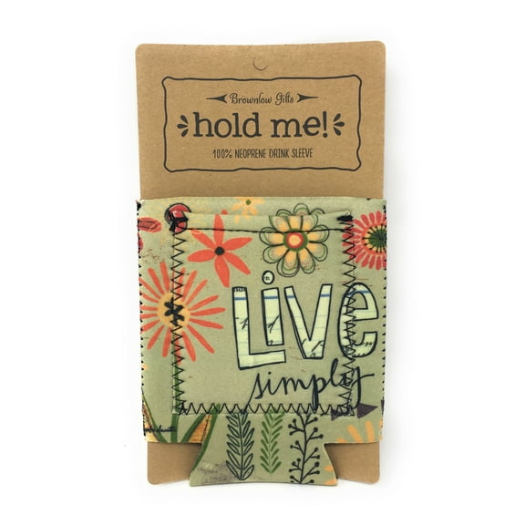 Brownlow Gift Neoprene Drink Sleeve - Multiple Inspirational Sayings Available - Live Simply, 1 Sleeve