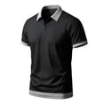 thumbnail image 3 of IhhxPro Men's Button down Shirt Relaxed Fit Zip-Up Collared Summer Business Casual Cotton Short Sleeve Office Travel Golf S-3XL, 3 of 6
