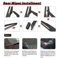 thumbnail image 5 of 28780-JM00A Rear Windshield Wiper Arm Blade Set for Rogue, 2008-2013 for Juke,Tiida 2011-2016, 5 of 6