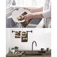 thumbnail image 5 of Japanese Style Kitchen Dish Towels for Drying Dishes Set of 4, Dark Brown Rustic Owl Birds Tree Branches Waffle Weave Microfiber Hand Tea Bathroom Towels Quick Dry & Absorbent Towel 12x12, 5 of 7