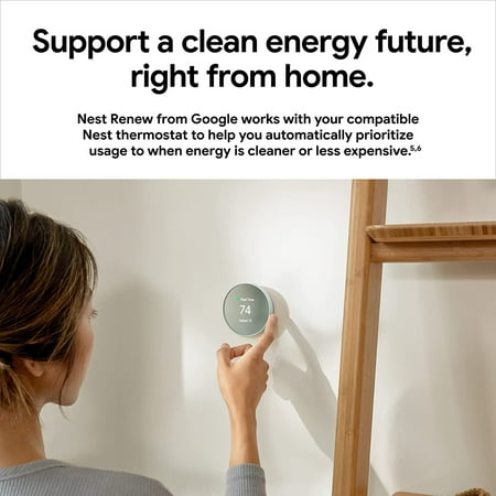 Google - Nest Smart Programmable Wifi Thermostat - Snow