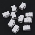 thumbnail image 2 of 10 piezas Conector Rj45 Cat6 Acoplador de extensión Red Ethernet Lan 6 Acoplador Jacks Adaptador blanco Foohvr, 2 of 5