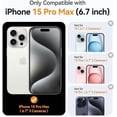 thumbnail image 2 of Funda Magnética Mate para Teléfono para iPhone 15 Pro Max, Cubierta a Prueba de Golpes Compatible con MagSafe - Transparente, 2 of 8