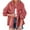 1# Watermelon Red my orders placed, variant on Women's Ripped Distressed Denim Jacket Casual Long Sleeve Shacket Boyfriend Jean Coat Basic FrayTrucker Jackets