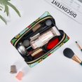 thumbnail image 3 of Cute Toucan Parrot Flowers Leaves Makeup Bag, Large Capacity Travel Cosmetic Bag for Women Girls- Travel Toiletry Bag Leather Portable Waterproof Makeup Case Organizer with Handle, 3 of 4