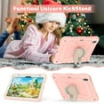 thumbnail image 4 of Dteck Kids Case for iPad Air 11 inch (M2) 2024,iPad Air 11 inch 2025 M3 Butterfly Kickstand Silicone Case Shockproof Armor Built-in Pencil Holder Kids Friendly Cover with Shoulder Strap,Pink + Beige, 4 of 6